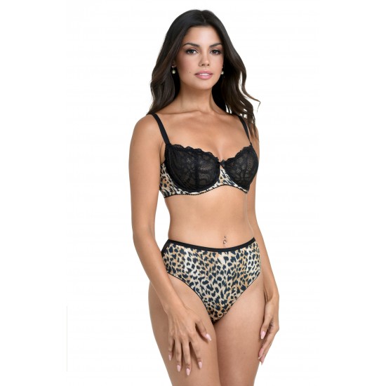 MISS ROSY Wired balconnet bra animal 182 CUP D E 