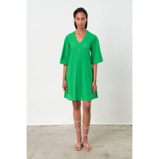 Vamp - Φόρεμα με Κοντό Μανίκι green parrot 18450