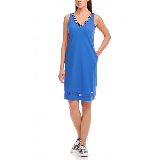 Vamp - Αμάνικο Φόρεμα Θαλάσσης Πικέ blue victorian 12545