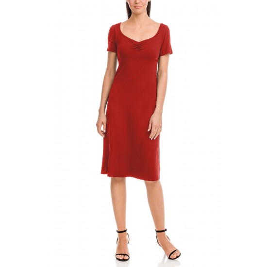 Vamp - Φόρεμα Μονόχρωμο red terracotta 12567